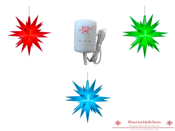 Sterne-Set A1e rot/blau/grün